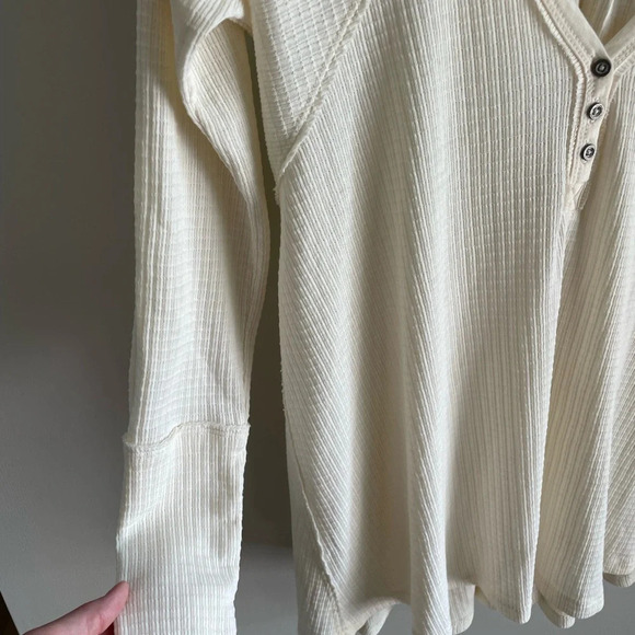 Free People We The Free Citrine Thermal - Cream - Size Extra Small XS - Picture 7 of 9